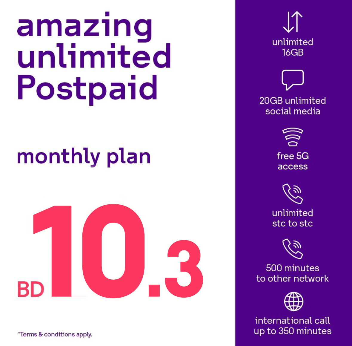 New Postpaid Connection 10.300
